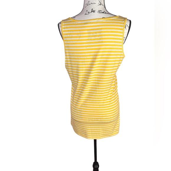 The Limited Yellow Striped Layered Sleeveless Top Size Medium - Picture 2 of 3